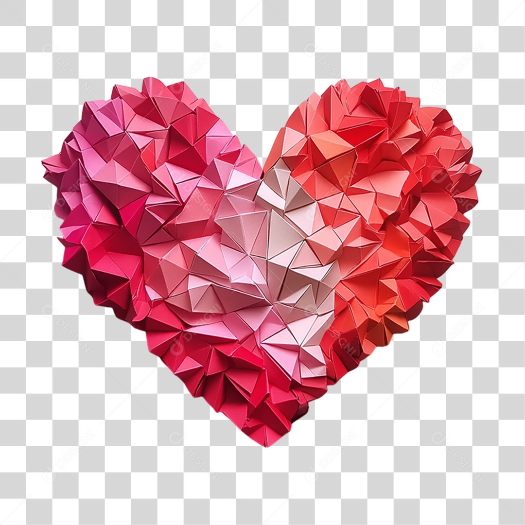 Coração de Papel PNG Transparente