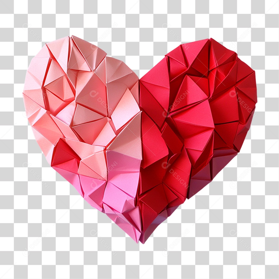Coração de Papel PNG Transparente