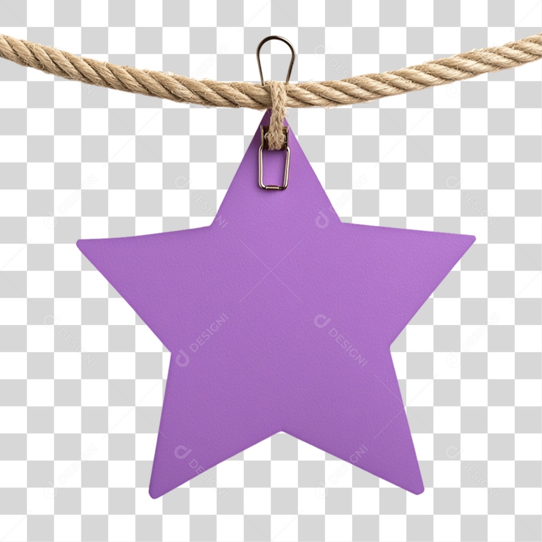 Estrela de Papel PNG Transparente