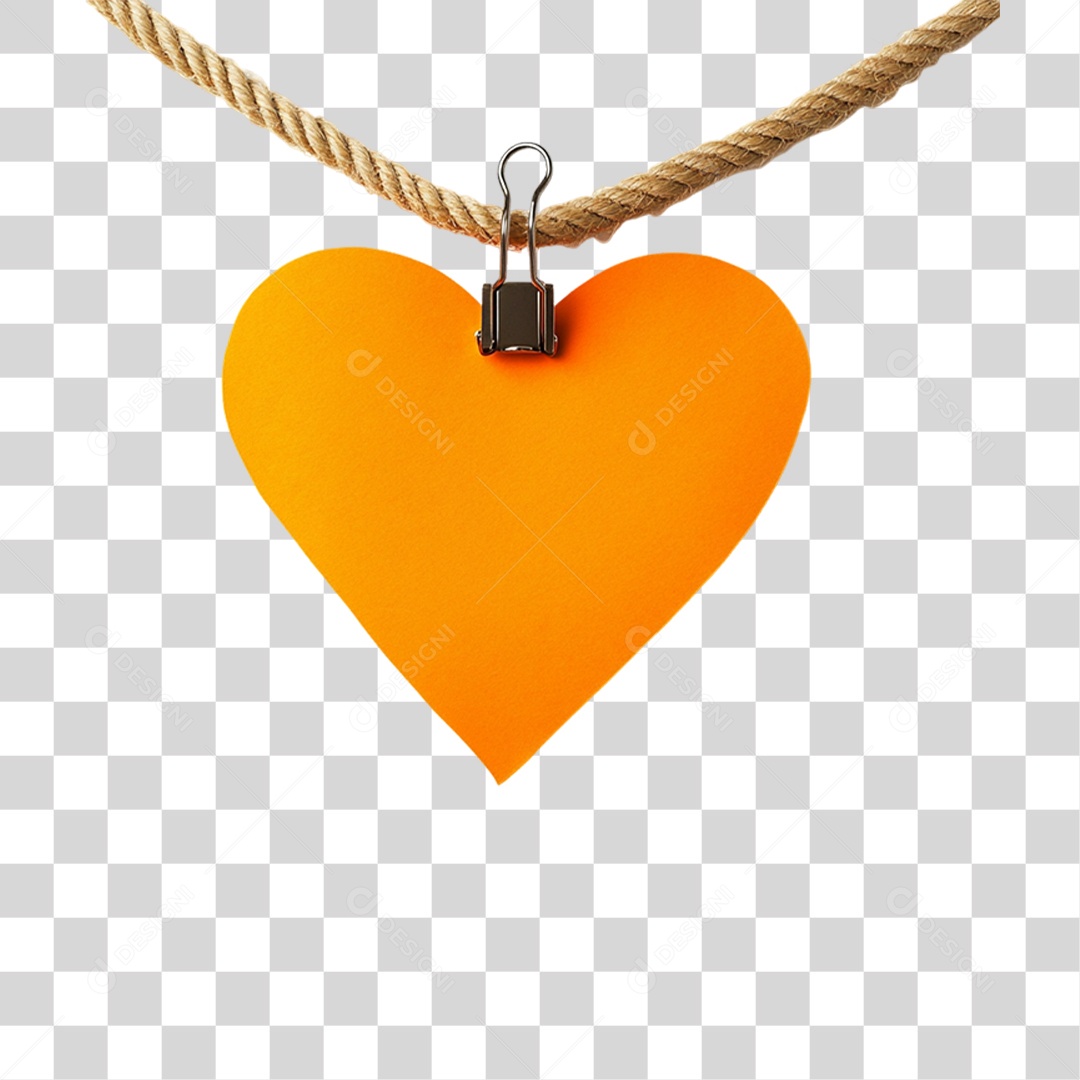 Coração de Papel PNG Transparente