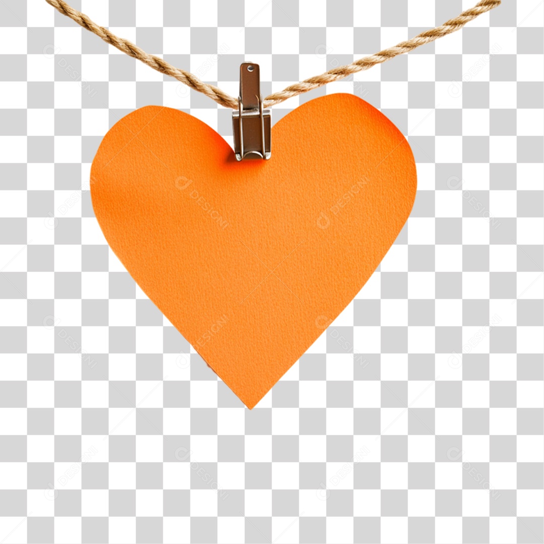 Coração de Papel PNG Transparente