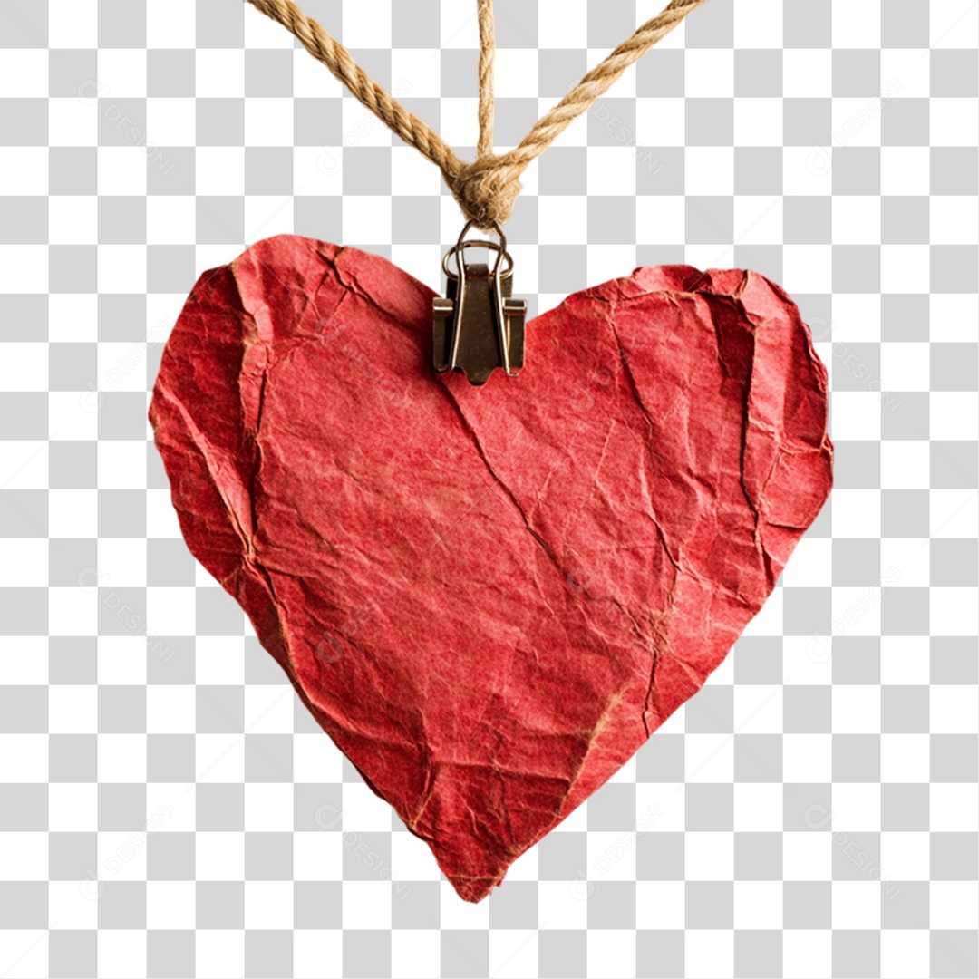 Coração de Papel PNG Transparente