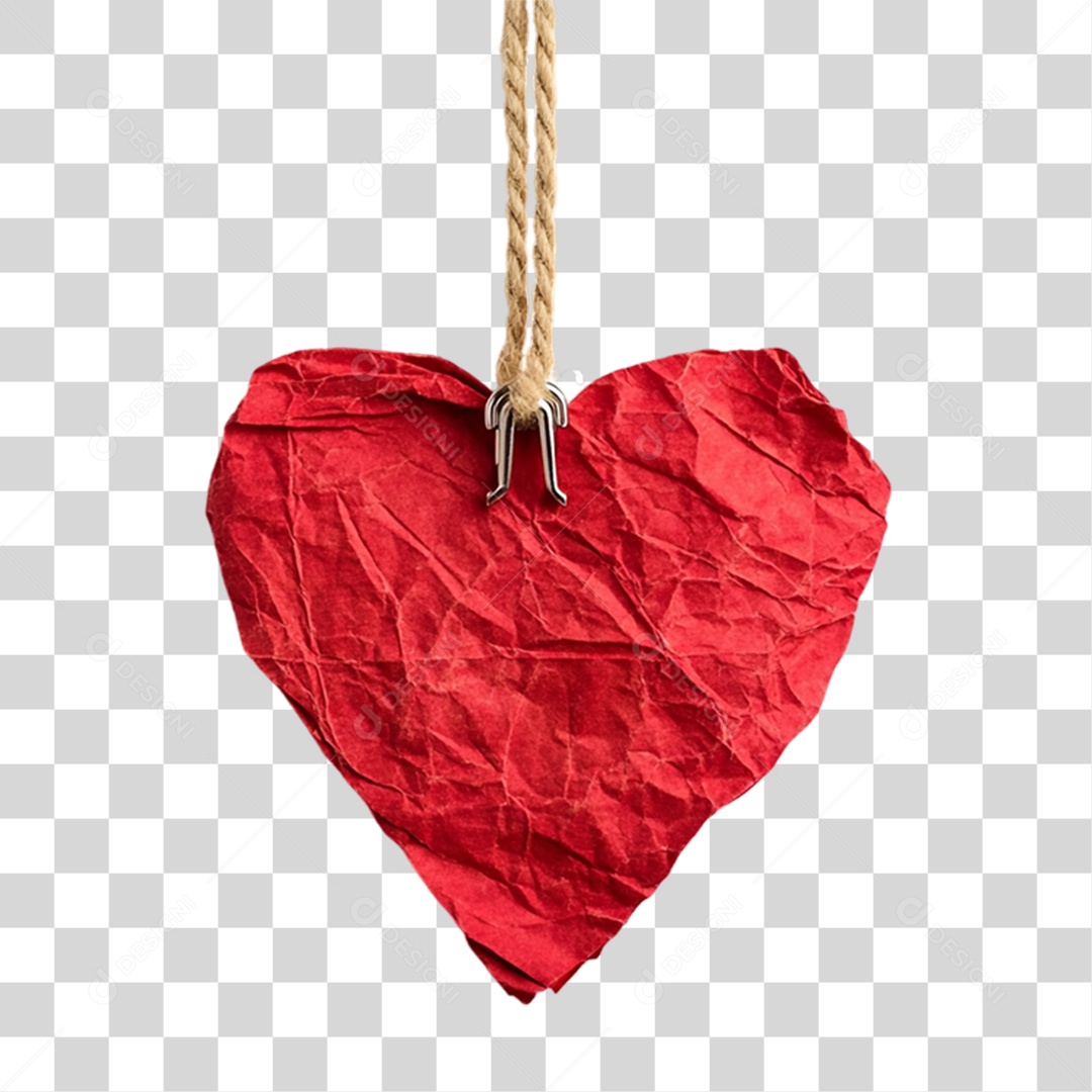 Coração de Papel PNG Transparente