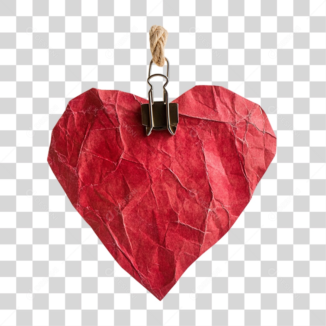 Coração de Papel PNG Transparente