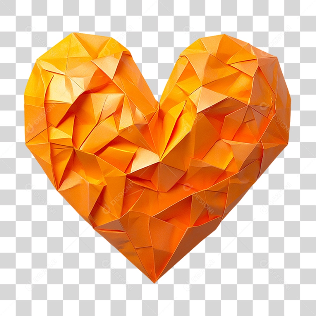 Coração de Papel PNG Transparente