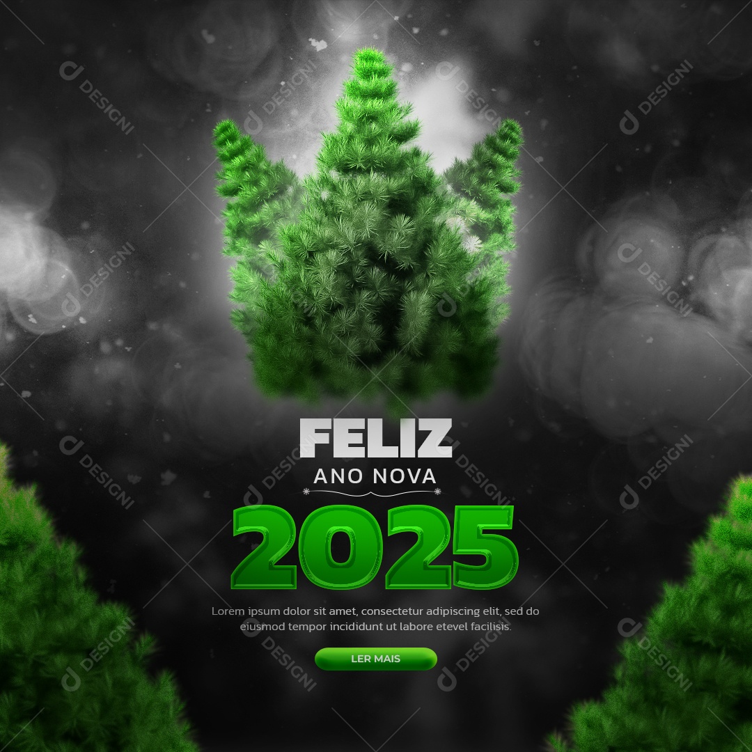 Feed Feliz Ano Novo 01 de Janeiro Social Media PSD Editável