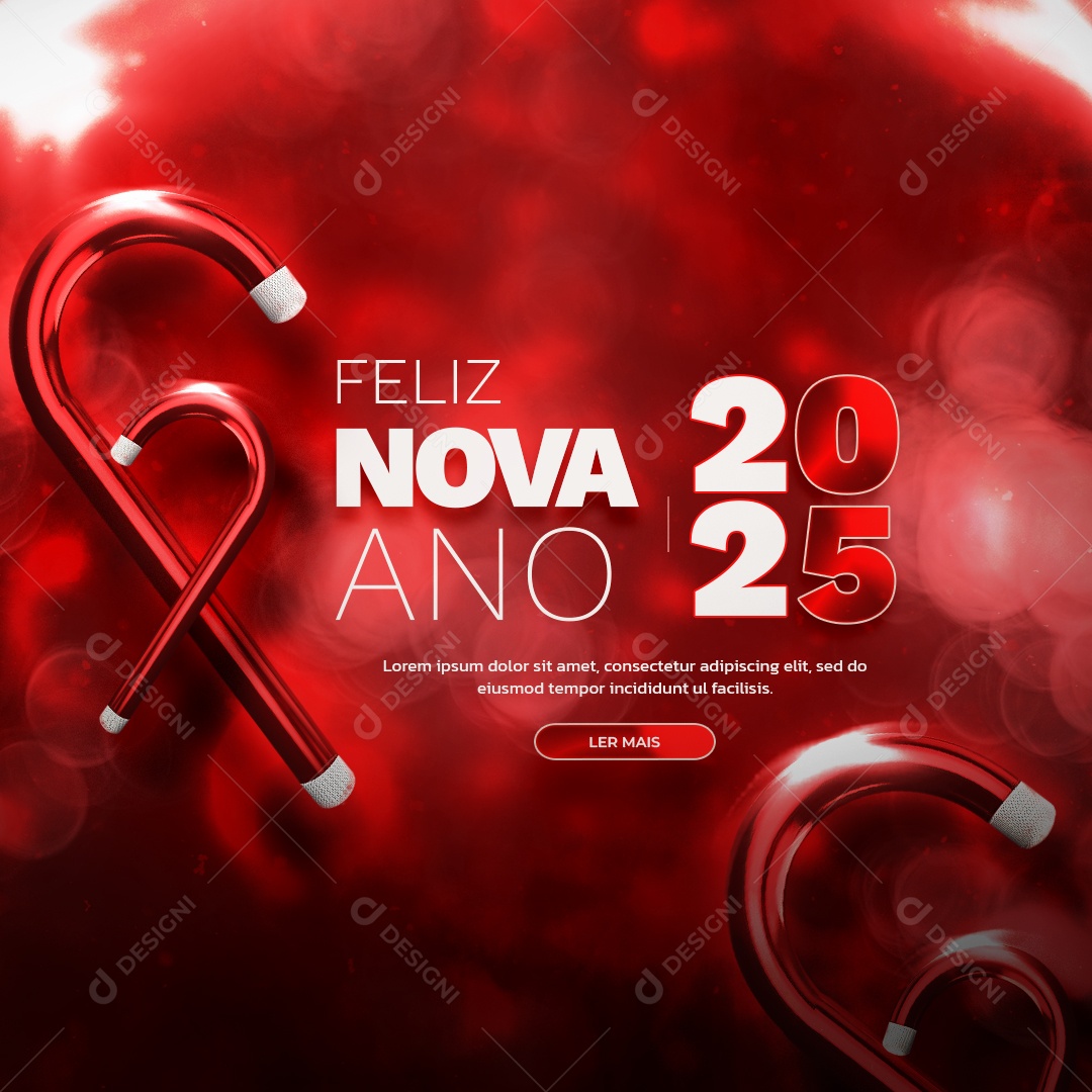 Feed Feliz Ano Novo 01 de Janeiro Social Media PSD Editável