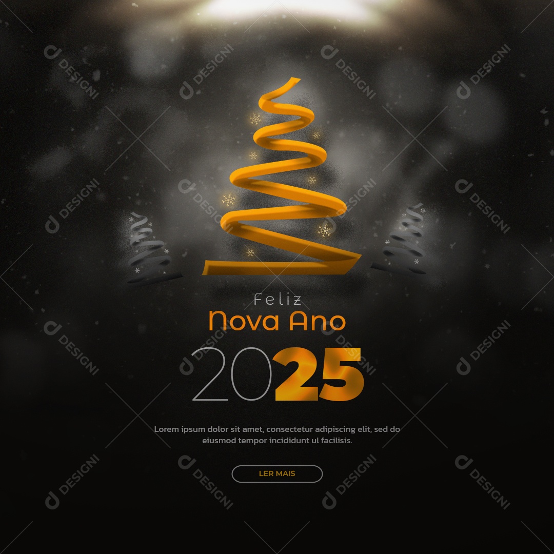 Feed Feliz Ano Novo 01 de Janeiro Social Media PSD Editável