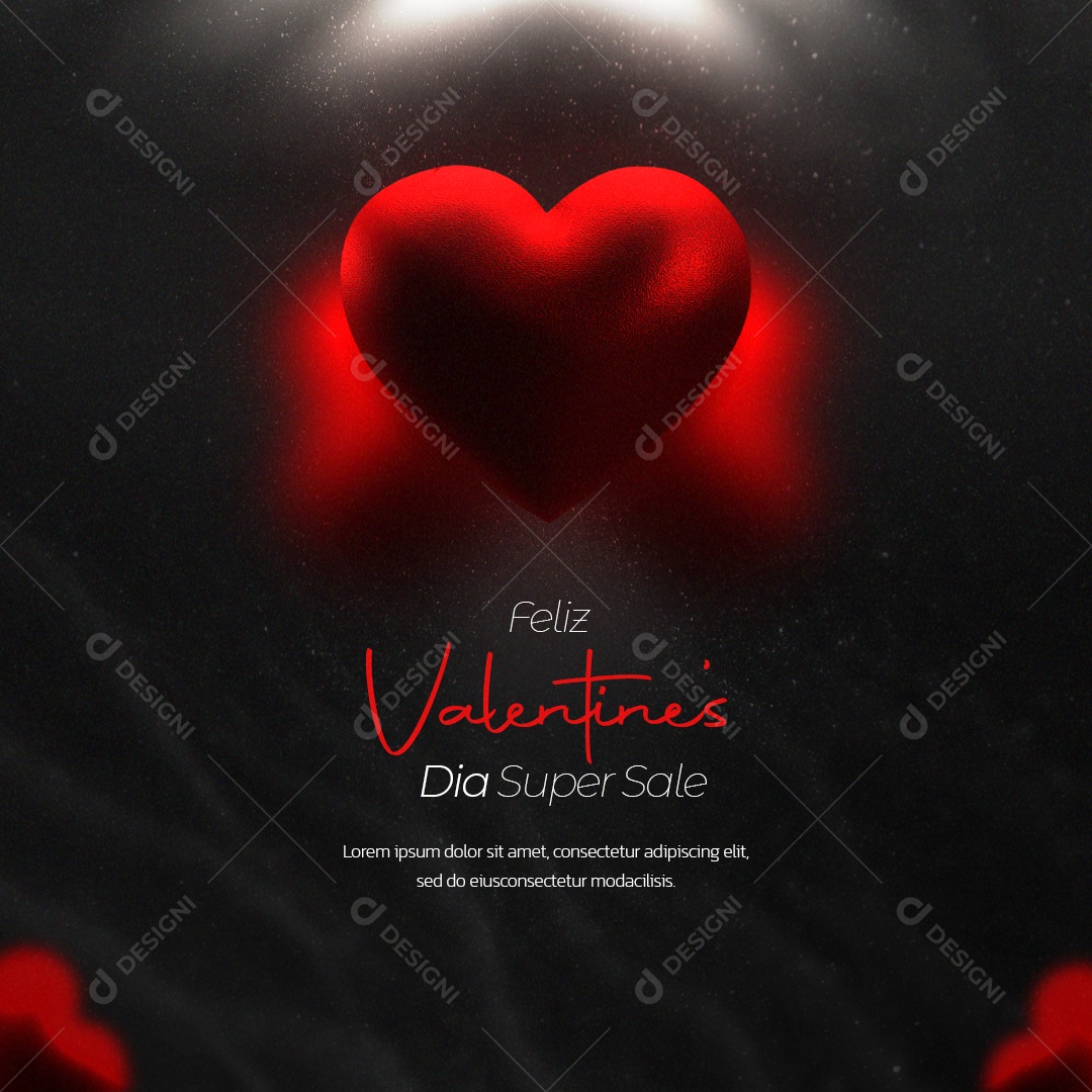 Feed Feliz Dia dos Namorados 12 de Junho Oferta Social Media PSD Editável