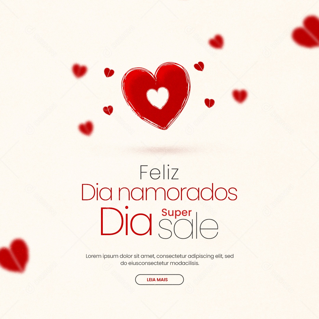 Feed Feliz Dia dos Namorados 12 de Junho Oferta Social Media PSD Editável
