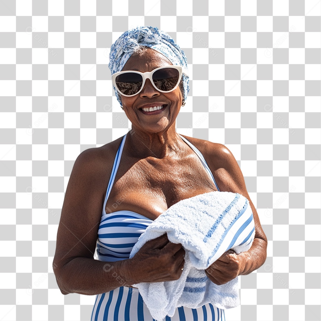 Mulher com Roupa de Praia Verão PNG Transparente