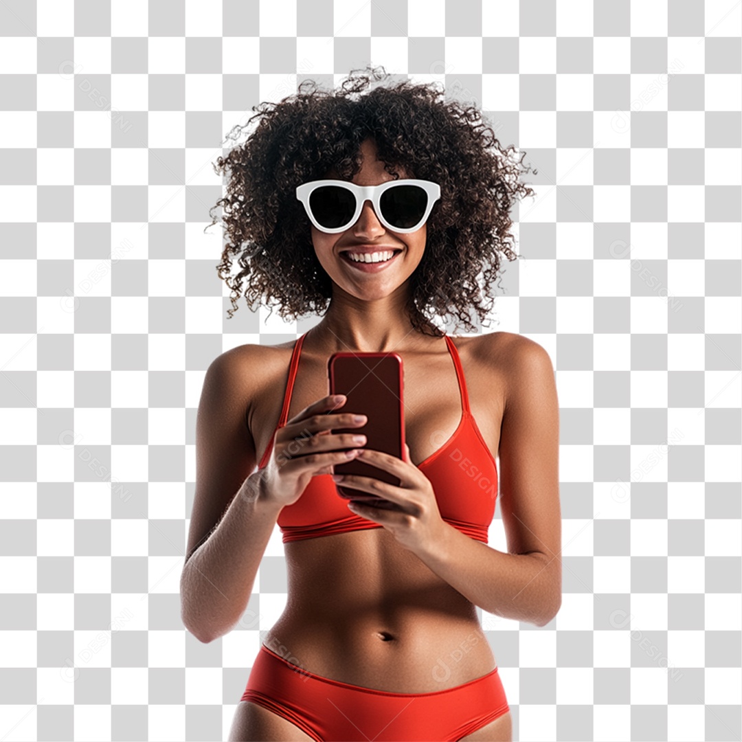 Jovem Curtindo Praia Verão PNG Transparente