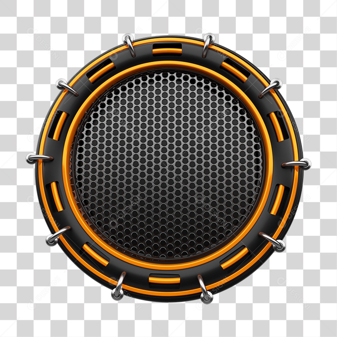 Placa de Metal Elemento 3D PNG Transparente