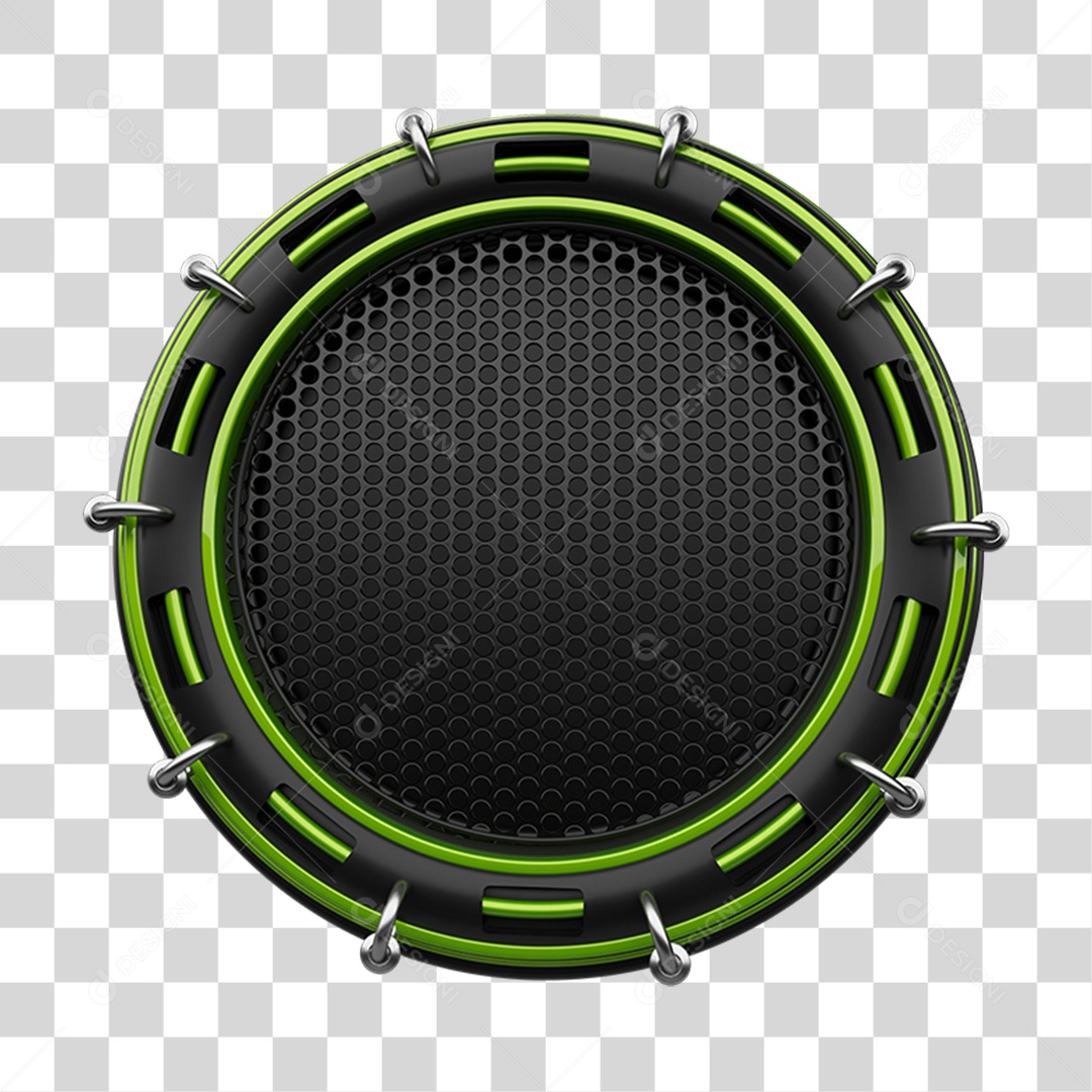 Placa de Metal Elemento 3D PNG Transparente