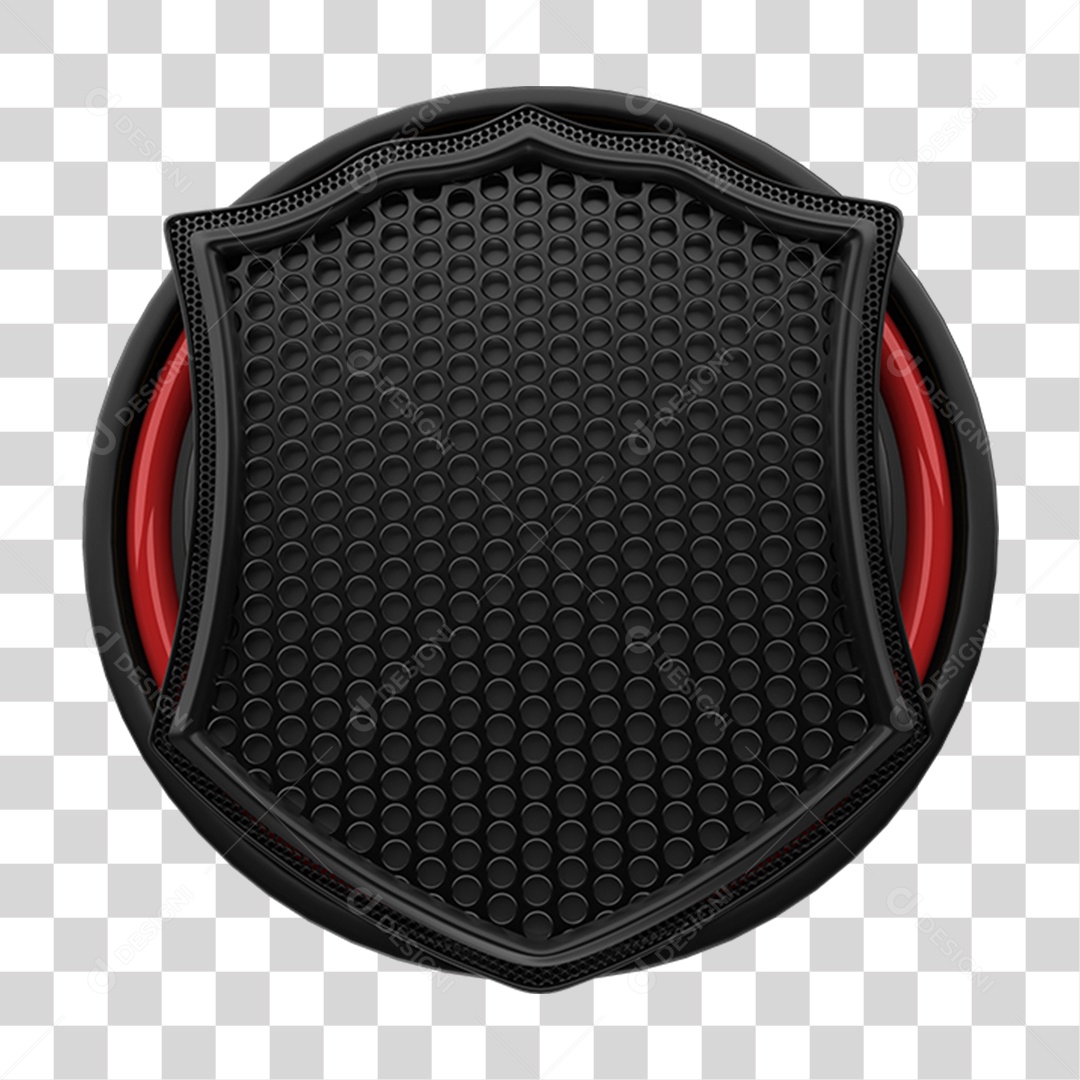 Placa de Metal Elemento 3D PNG Transparente