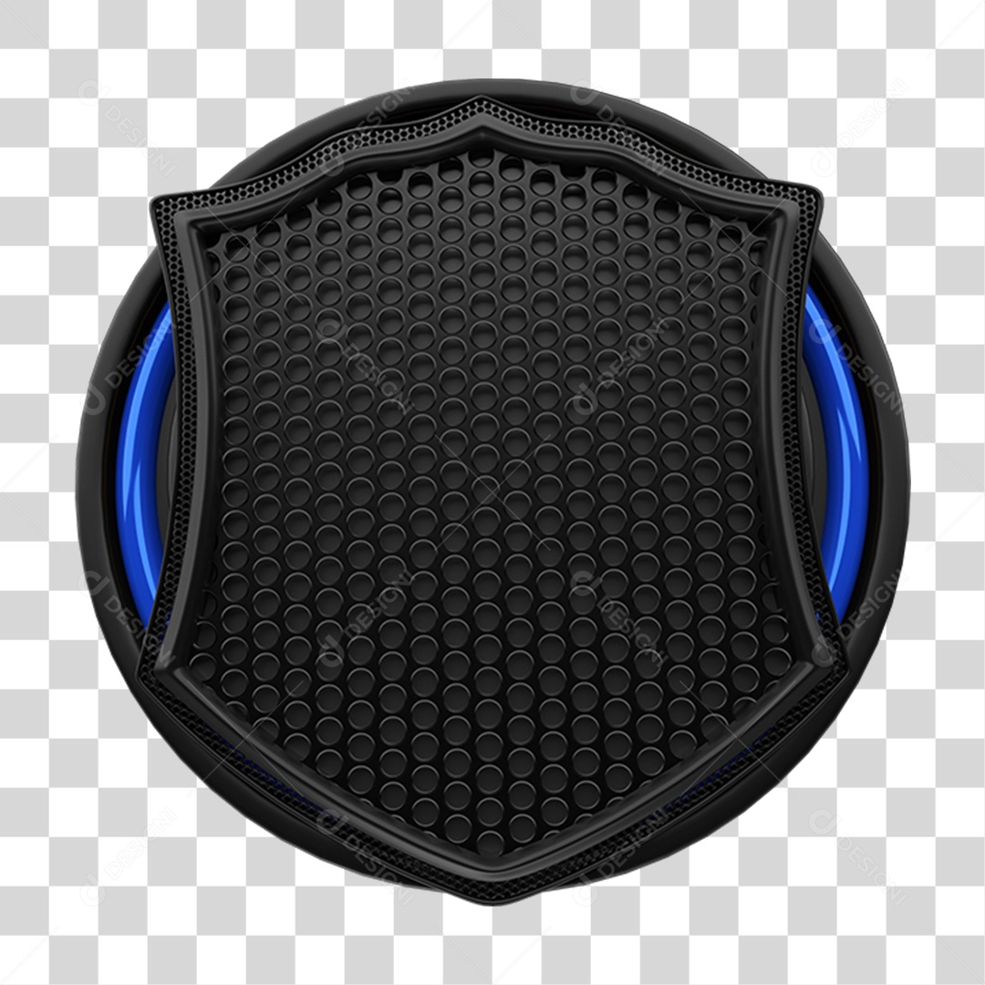 Placa de Metal Elemento 3D PNG Transparente