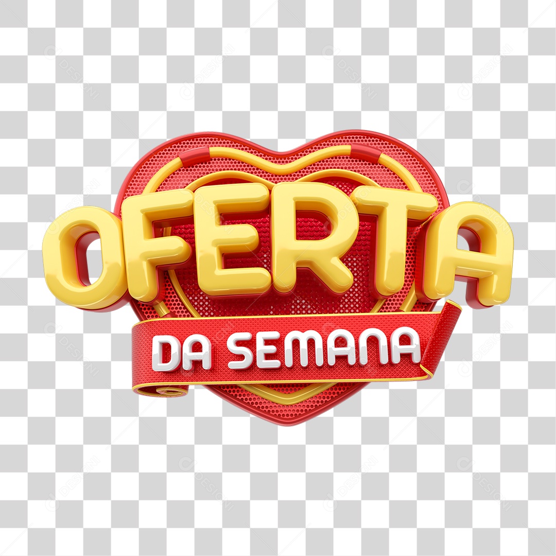 Selo 3D Ofertas da Semana PNG Transparente