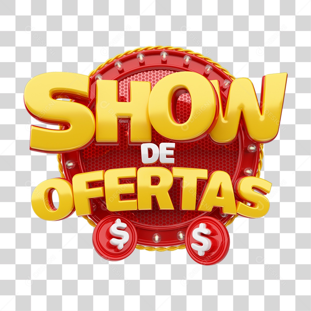 Selo 3D Show de Ofertas PNG Transparente
