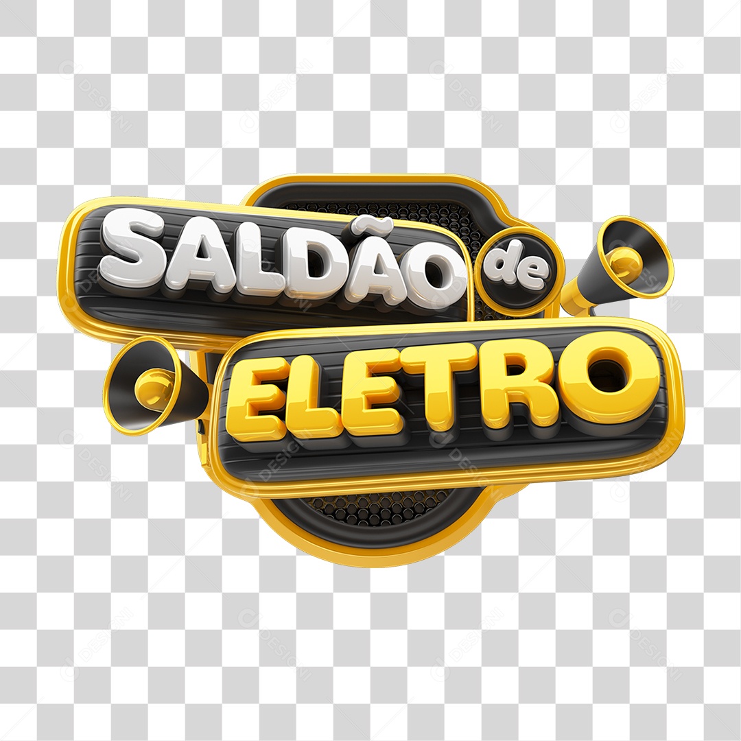 Selo 3D Saldão de Eletro PNG Transparente