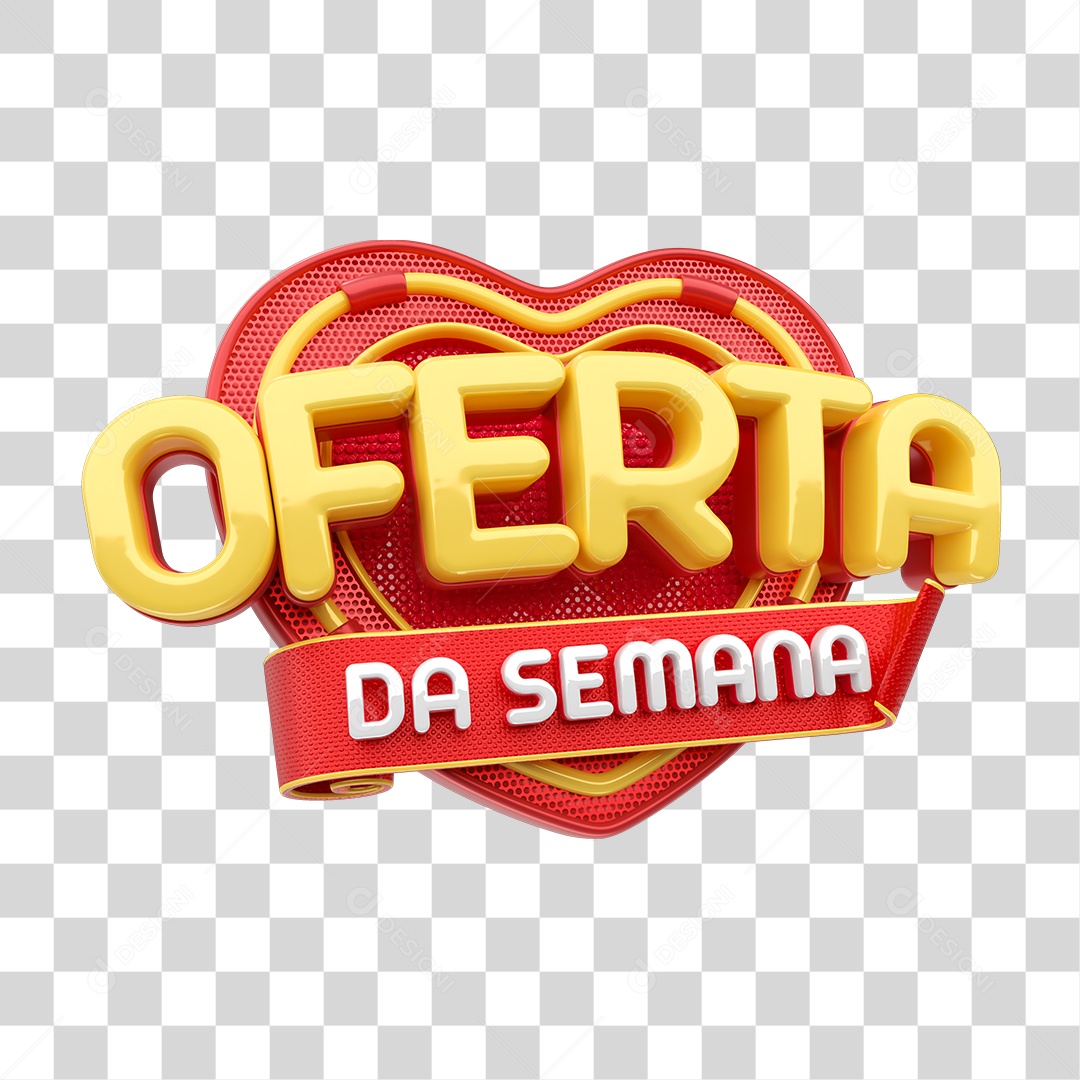 Selo 3D Oferta da Semana PNG Transparente