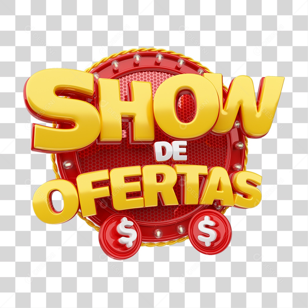 Selo 3D Show de Ofertas PNG Transparente