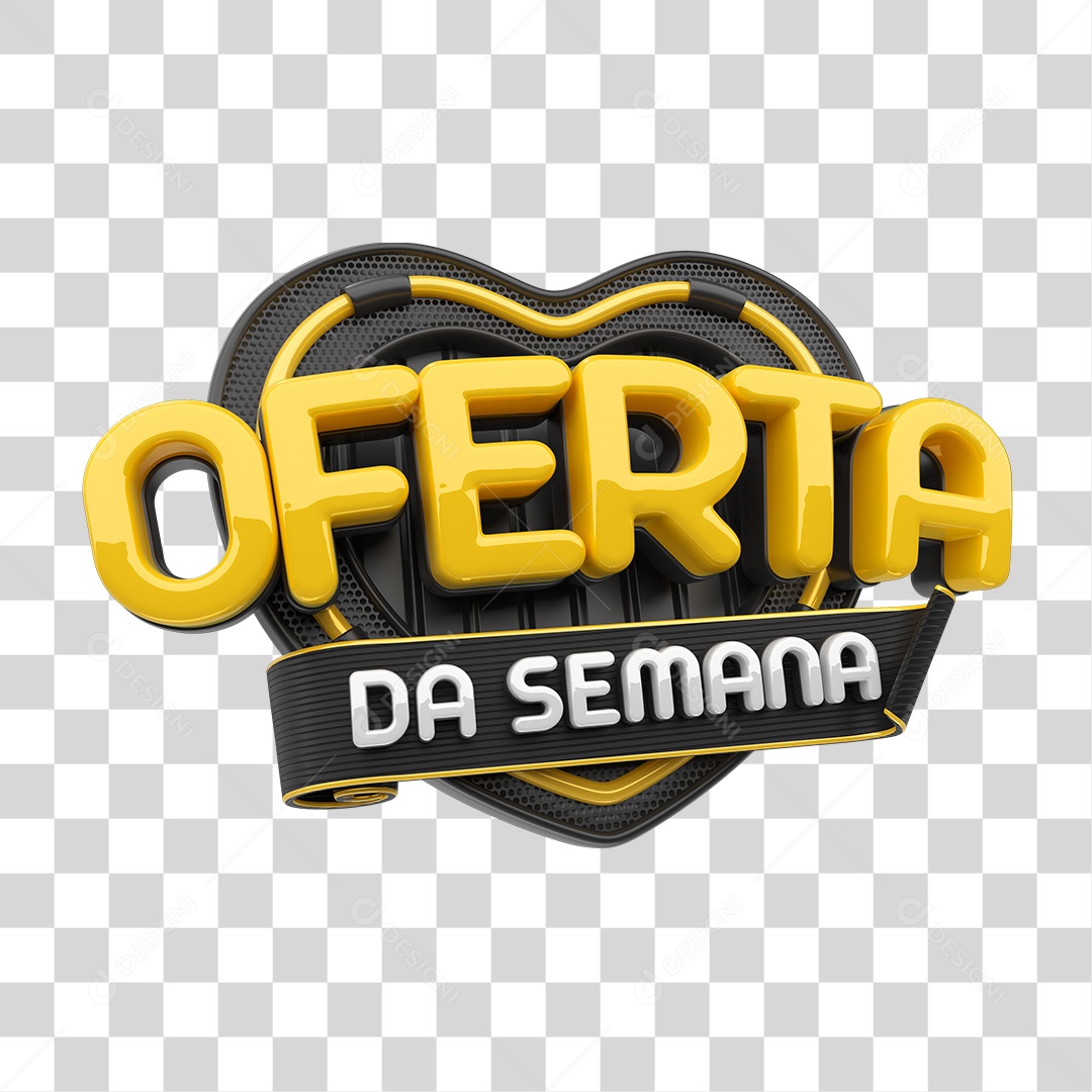 Selo 3D Ofertas da Semana PNG Transparente