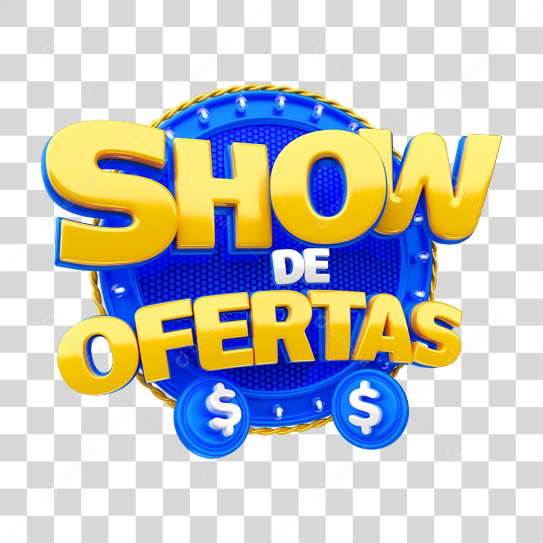 Selo 3D Show de Ofertas PNG Transparente