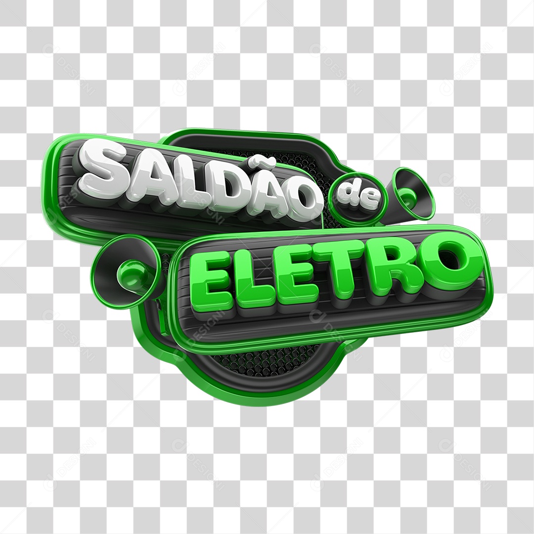 Selo 3D Saldão de Eletro PNG Transparente
