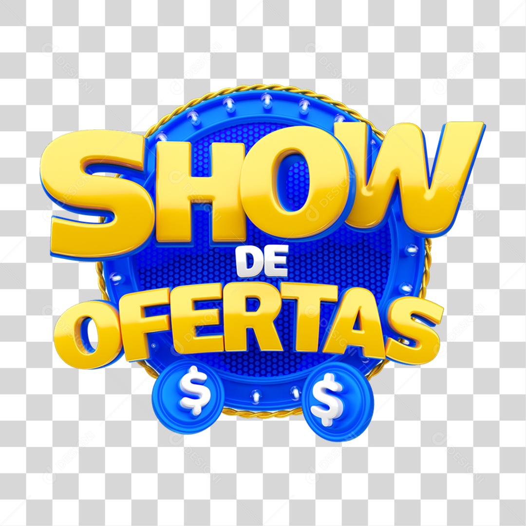 Selo 3D Show de Ofertas PNG Transparente
