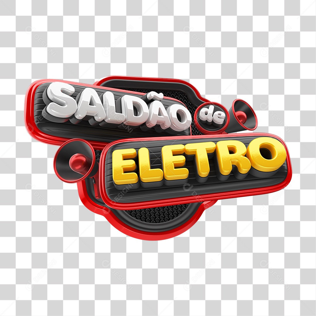 Selo 3D Saldão de Eletro PNG Transparente