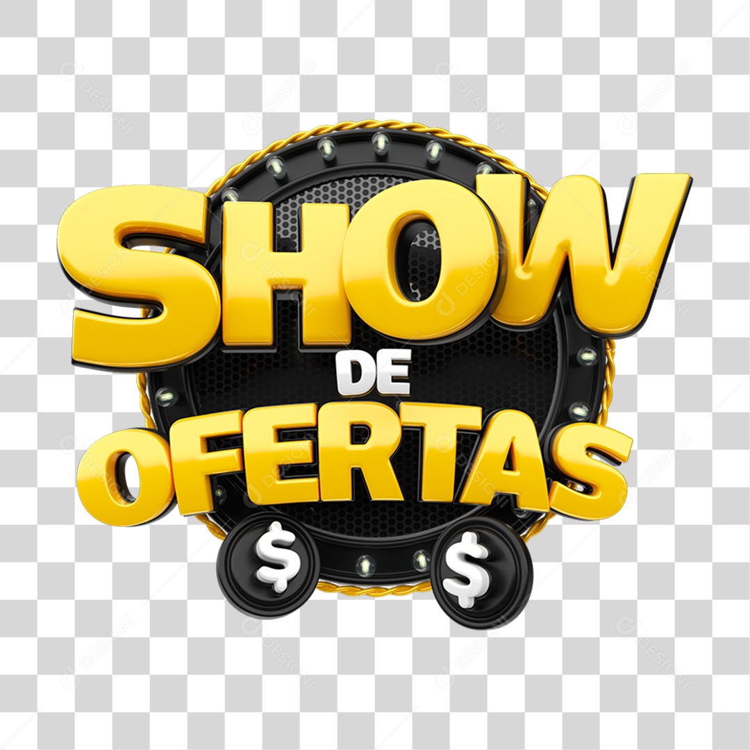 Selo 3D Show de Ofertas PNG Transparente