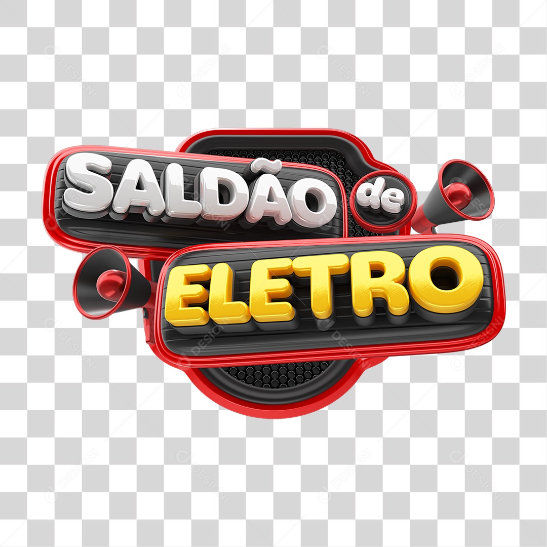 Selo 3D Saldão de Eletro PNG Transparente