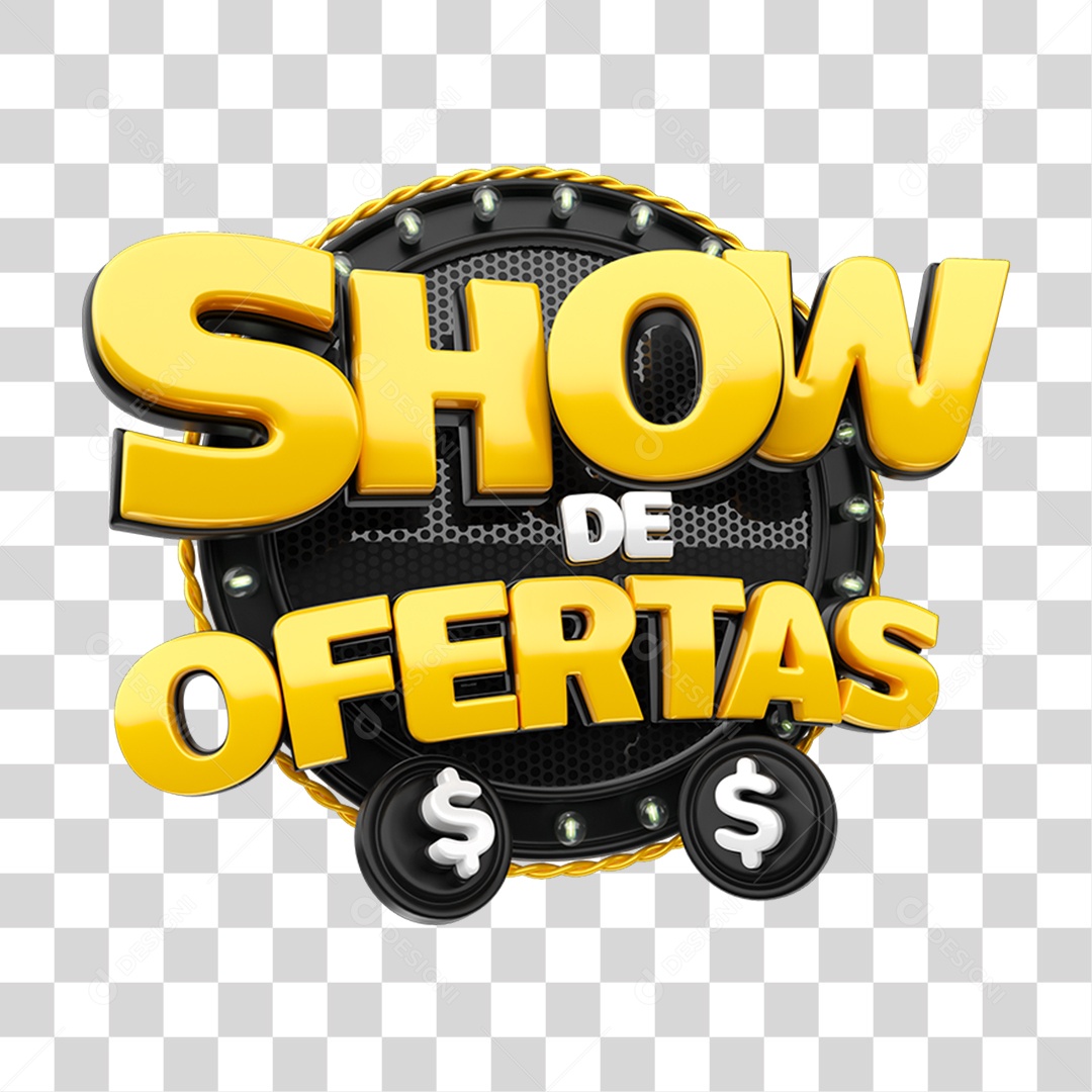 Selo 3D Show de Ofertas  PNG Transparente