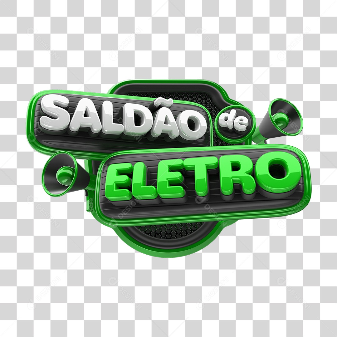 Selo 3D Saldão de Eletro PNG Transparente