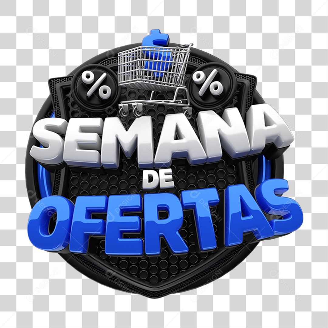 Selo 3D Semana de Ofertas PNG Transparente