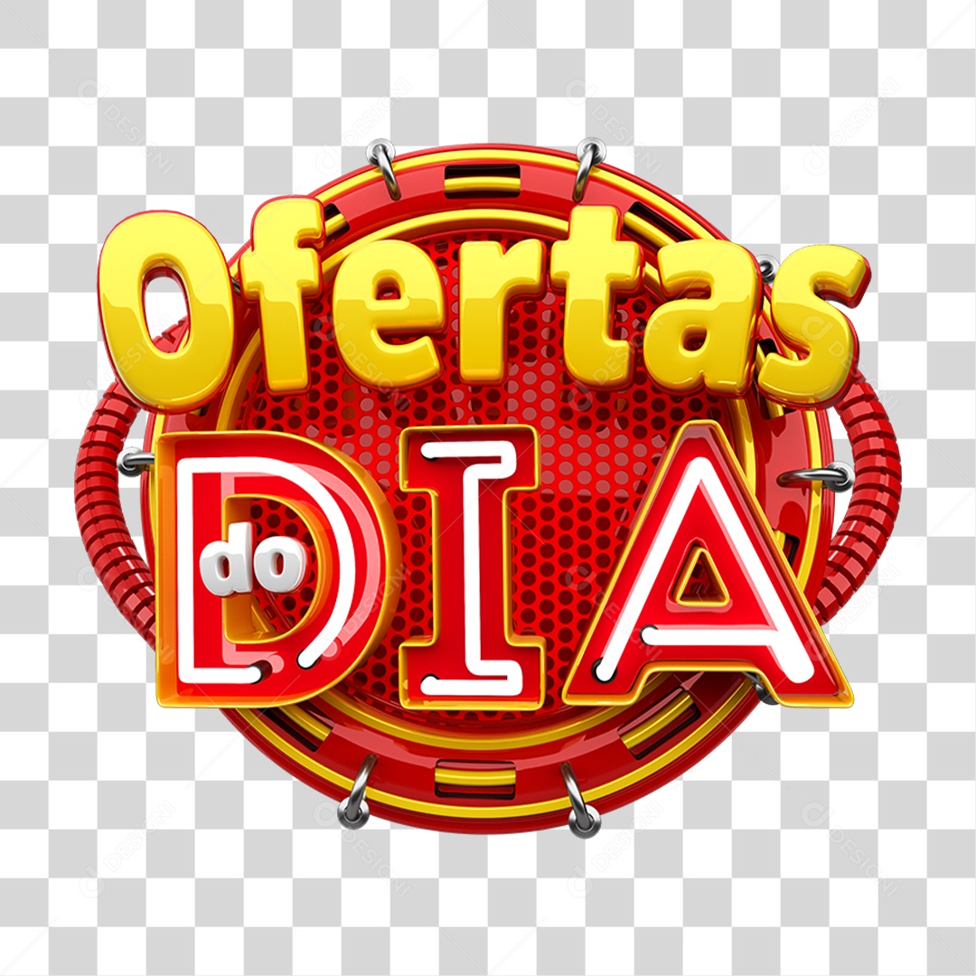 Selo 3D Ofertas do Dia PNG Transparente