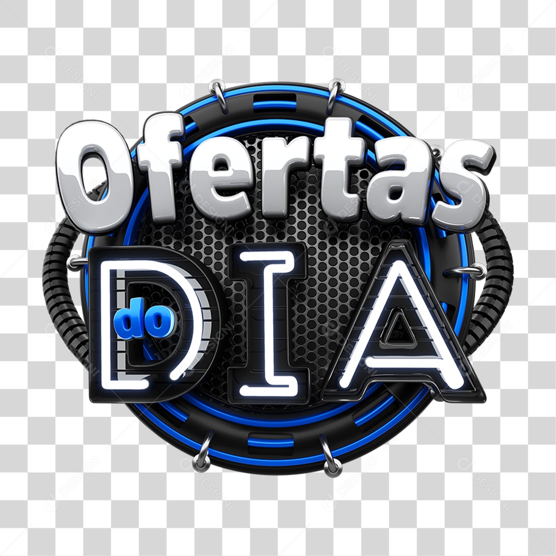 Selo 3D Ofertas do Dia PNG Transparente