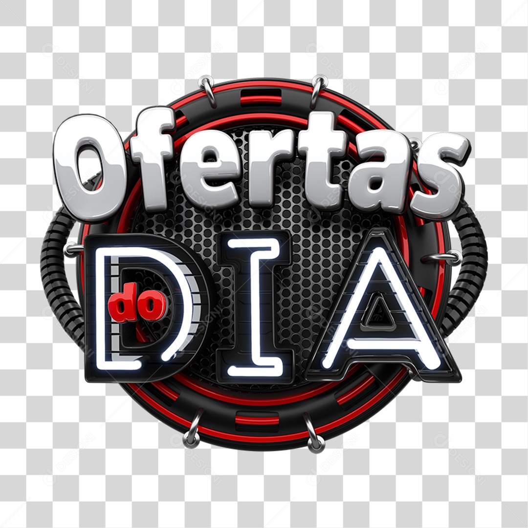 Selo 3D Ofertas do Dia PNG Transparente