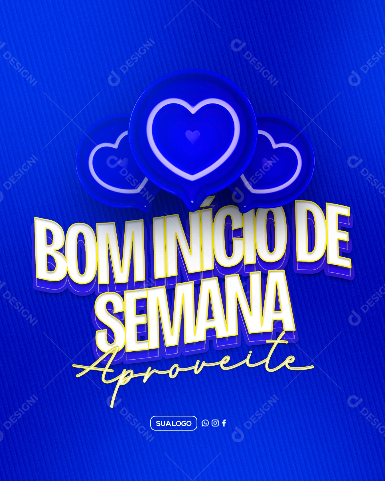 Bom Início de Semana Social Media PSD Editável