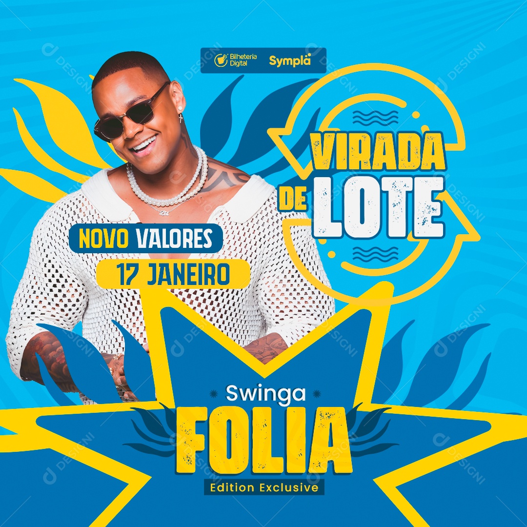 Feed Show Folia do Gigante Social Media PSD Editável