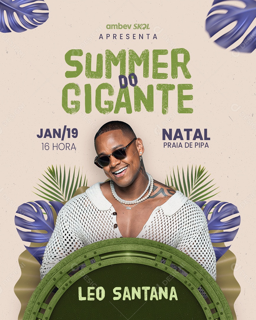 Flyer Show Summer Do Gigante Social Media PSD Editável