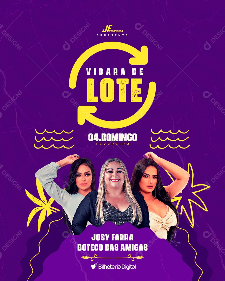 Flyer Show Sertanejo Boteco das Amigas Social Media PSD Editável