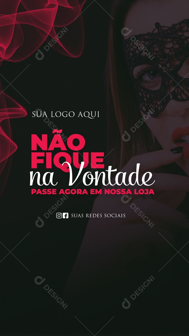 Story Sex Shop Não Fique na Vontade Social Media PSD Editável