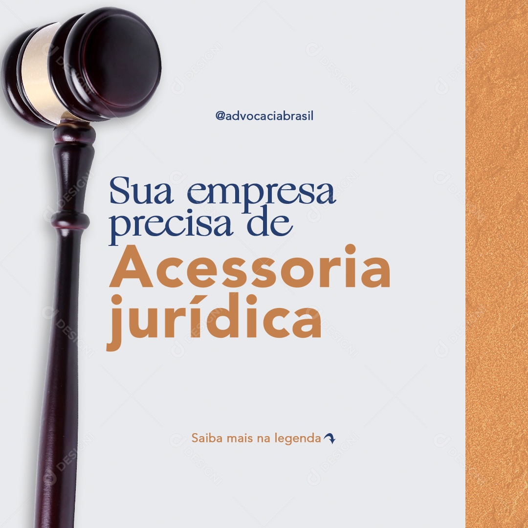 Feed Advocacia Acessoria Jurídica Social Media PSD Editável