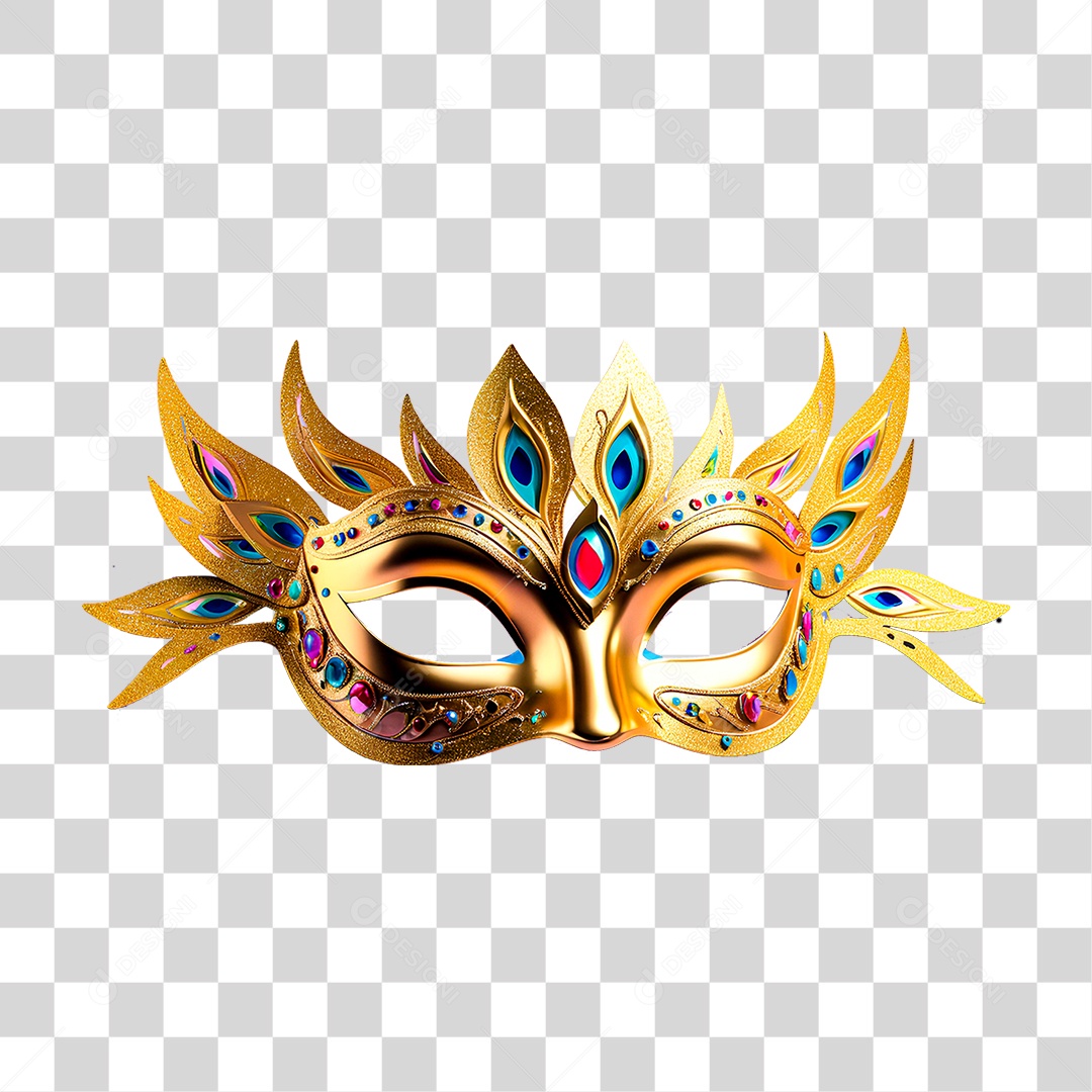 Mascara de Carnaval PNG Transparente