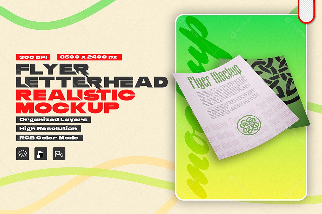 Mockup Papel Timbrado Para Folheto PSD Editável