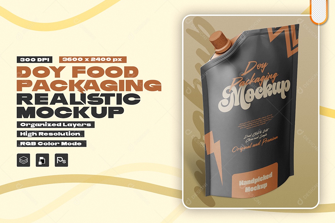 Mockup Embalagem de Alimentos PSD Editável