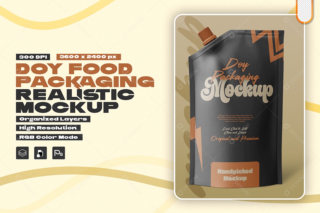 Mockup Embalagem de Alimentos PSD Editável