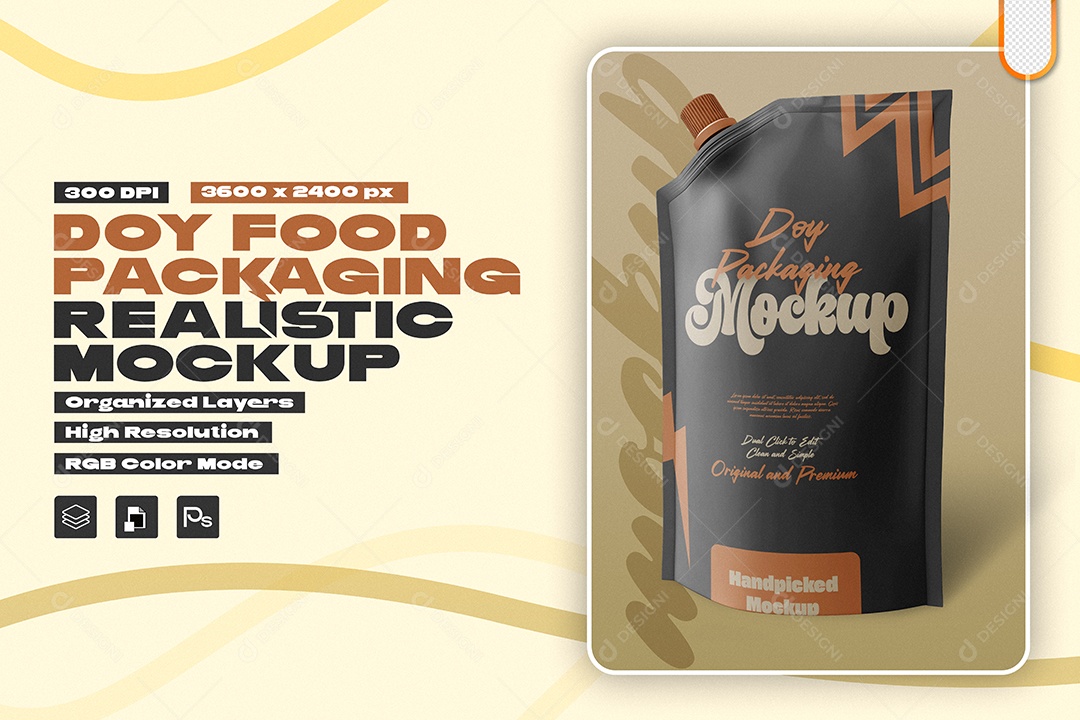 Mockup Embalagem de Alimentos PSD Editável