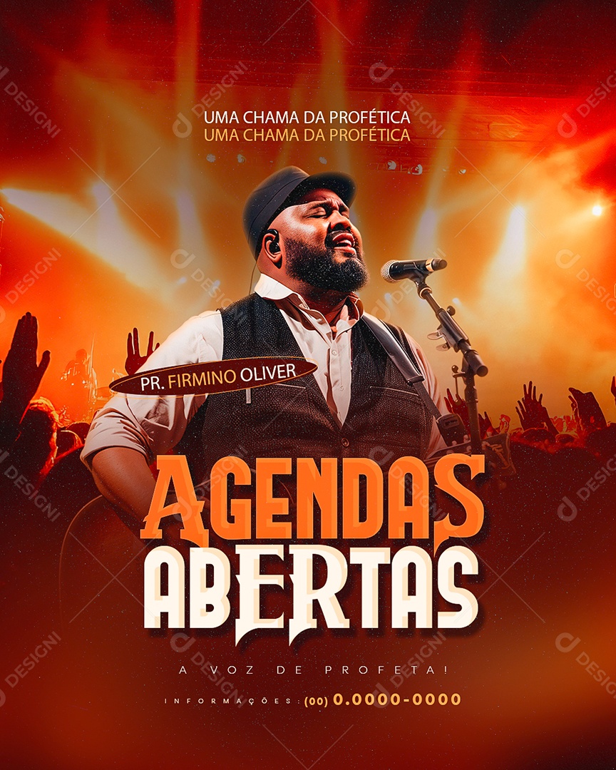 Flyer Gospel Agendas Abertas Social Media PSD Editável